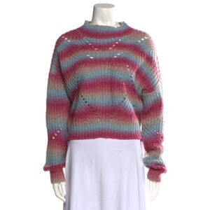 ASTR The Label Striped Mock Neck Sweater (Size S)